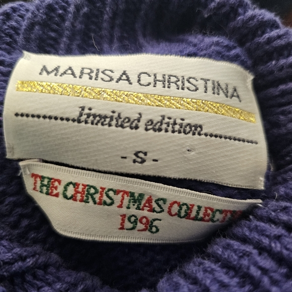Marisa Christina Blue Polar Bear Sweater With Flaw - Picture 11 of 12